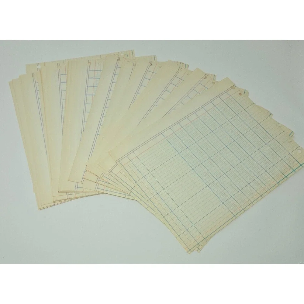 Accounting Ledger 50 Sheets Double Sided 24 Columns 9.25